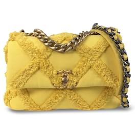 Chanel Yellow Medium Canvas 19 Flap