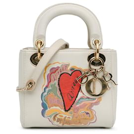 Dior Bianco DiorAmour Niki De Saint Phalle Mini Calfskin Lady Dior
