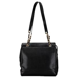 Bolso de Hombro Chanel Black Triple CC Caviar