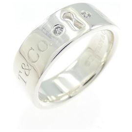 Tiffany & Co Anello Tiffany Rock in argento 925 con diamante