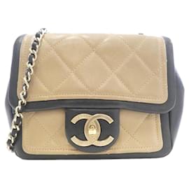 Borsa a Spalla Chanel 92210 Beige e Nero