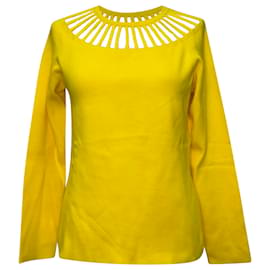 Maglione Moschino Boutique Cutout Accent in viscosa gialla