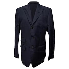 Traje de raya diplomática Tom Ford en lana azul marino