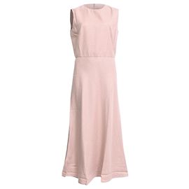 Abito midi senza maniche Max Mara in lana rosa camel