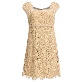 Mini abito in pizzo Dolce & Gabbana in cotone beige