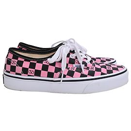 Valentino Garavani x Vans VLogo Checkerboard-Print in tela rosa