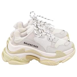 Sneakers Triple S Balenciaga in poliestere bianco