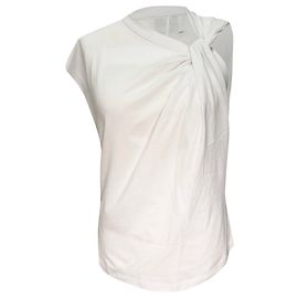 Isabel Marant Nayda Twisted T-Shirt aus weißer Baumwolle