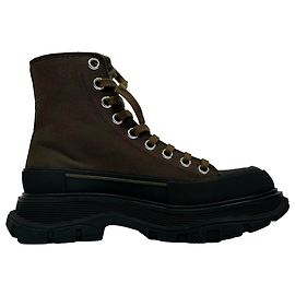Sneakers alte Alexander McQueen Tread Slick in tela khaki