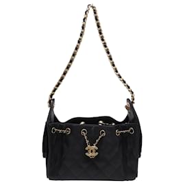 Mini Chanel 25 in pelle caviar trapuntata nera