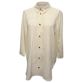 Camisa de botones Khaite en acetato crema