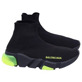 Zapatillas Balenciaga Speed Clear Sole en poliéster negro