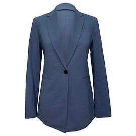Einreihiger Theory Blazer aus Navy-Blauem Wolle