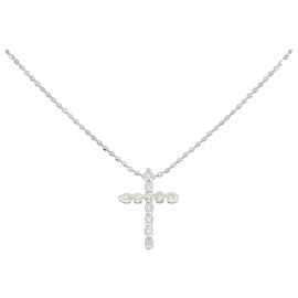 Autre Marque Collana con diamante incrociato Au750