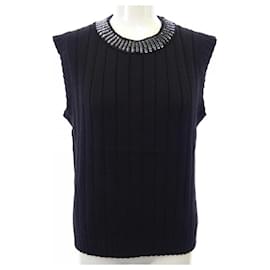 Chanel Strickoberteil Schwarz Baumwolle