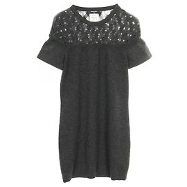 Vestido de punto de cachemira Chanel Coco Mark