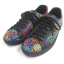 Gucci GG-Logo Star Print Sneaker aus Kalbsleder