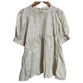 Autre Marque Blusa corta yori con mangas abullonadas fruncidas