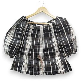Top de algodón y seda a cuadros Vivienne Westwood Red Label