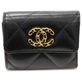 Chanel CHANEL19 Small Flap Wallet Lambskin Wallet