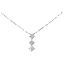 Autre Marque Drei-Steine-Diamantkette Pt900/Pt850