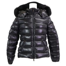 Moncler BADYFUR Daunenjacke aus glänzendem Nylon