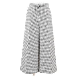 Pantaloni larghi in lana e nylon con motivo pied-de-poule Christian Dior