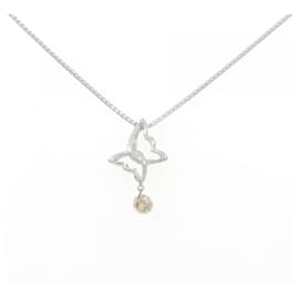 Autre Marque Collana farfalla in diamanti e oro bianco Au750