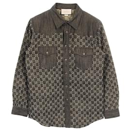 Chaqueta de algodón jacquard GG GUCCI