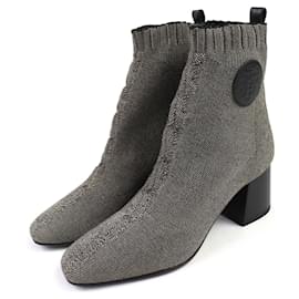 Hermès Hermes Volver Stricktechnisches Gewebe und Leder Kurzstiefel