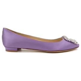 Décolleté in raso Manolo Blahnik