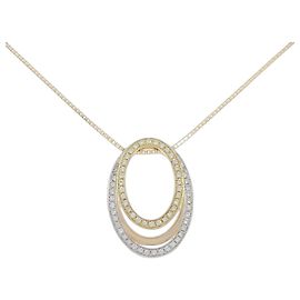 Autre Marque Collana in diamanti tricolore Au750