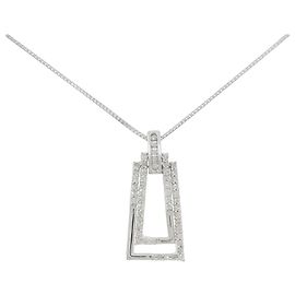Autre Marque Collana in oro bianco Au750 e diamanti