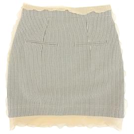Fendi Hahnentritt-Wollrock