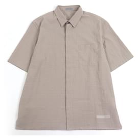 Camisa de manga corta en tejido con estampado de cuadros Dior