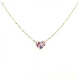 Autre Marque Collar de oro Au750 con piedras de colores