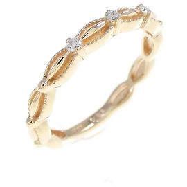 Autre Marque agete K10 Pink Gold Diamond Pinky Ring Fingerring