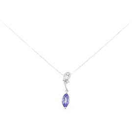 Autre Marque Collana in oro bianco Au750, tanzanite e diamante