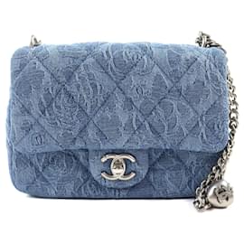 Chanel Mini Matelasse COCO Mark Camellia Chain Schultertasche