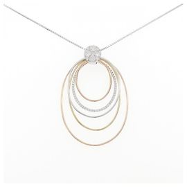 Autre Marque Collana in diamanti tricolore Au750