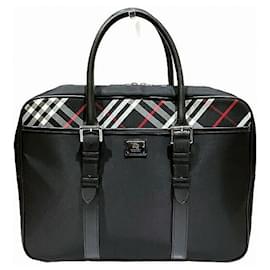Burberry Black Label Nylontote-Tasche aus Leder
