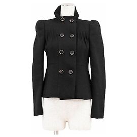 Chaqueta de lana jacquard con logo GG entrelazado de Gucci