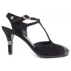 Chanel G39402Y56129 Sandalias de ante y piel de cordero