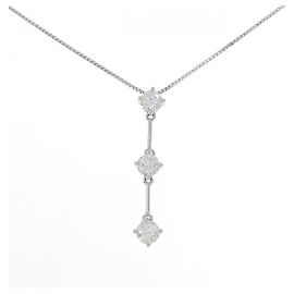 Autre Marque Collana con tre diamanti in Pt850