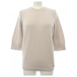 Top de punto Chanel beige en cachemira
