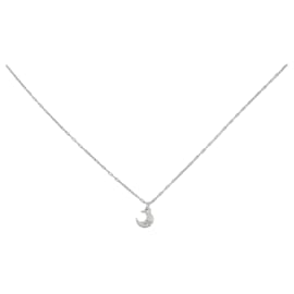 Collier Lune en Diamants et Or Blanc K10 - Autre Marque