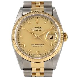 Rolex Datejust Uhr aus Edelstahl und Gelbgold