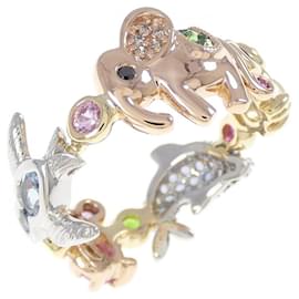 Autre Marque Gstb Platinum Au750 Color Stone Diamond Ring Ring