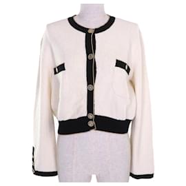 CHANEL COCO Strickjacke aus Baumwoll-Frottee mit Logo-Knöpfen - Chanel