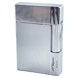 Dupont Gatsby Stripe Pattern Silver Lighter - Autre Marque